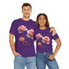 Wildflowers and Pink Roses, Graphic T-Shirts for Women, Floral Shirt, Womens Short Sleeve, Ladies Graphic Tees #5019TTS