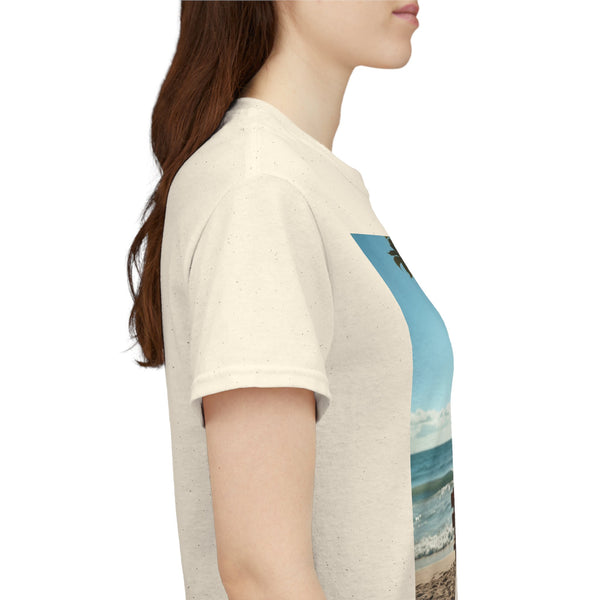My Happy Place, Woman on Bench, Looking at Waves,  Safe Place T-Shirt, Finding My Happy Place Top, Ocean Waves,  #5003STS