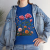 Wildflowers and Pink Roses, Graphic T-Shirts for Women, Floral Shirt, Womens Short Sleeve, Ladies Graphic Tees #5013TTS