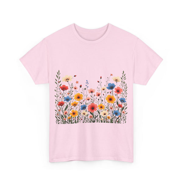 Wildflowers, Graphic T-Shirts for Women, Floral Shirt, Womens Short Sleeve, Ladies Graphic Tees #5106TTS