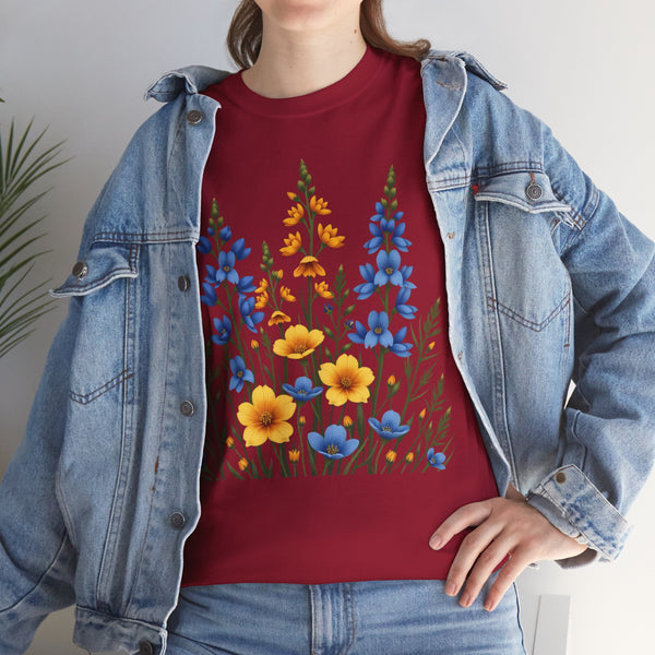 Wildflowers, Graphic T-Shirts for Women, Floral Shirt, Womens Short Sleeve, Ladies Graphic Tees #5121TTS