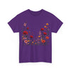 Wildflowers and Red Roses, Graphic T-Shirts for Women, Floral Shirt, Womens Short Sleeve, Ladies Graphic Tees #5033TTS