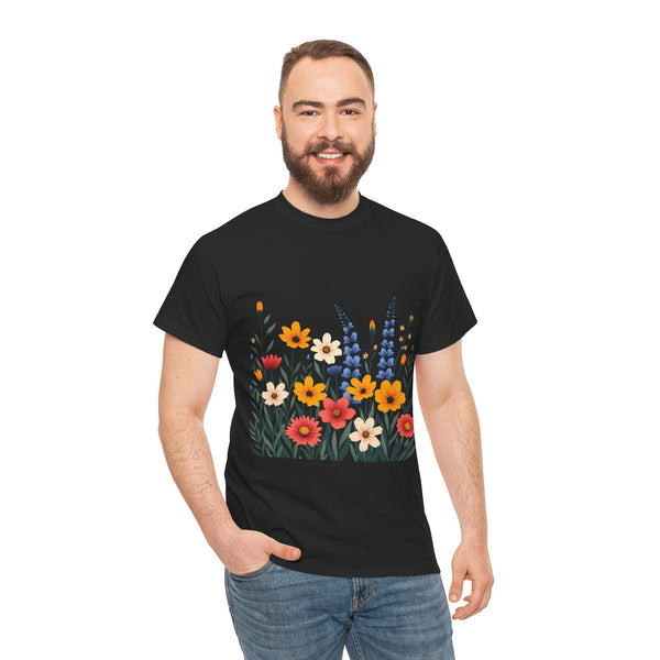 Wildflowers, Graphic T-Shirts for Women, Floral Shirt, Womens Short Sleeve, Ladies Graphic Tees #5111TTS