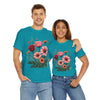 Wildflowers and Pink & Red Roses, Graphic T-Shirts for Women, Floral Shirt, Womens Short Sleeve, Ladies Graphic Tees #5133TTS