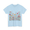 Wildflowers, Graphic T-Shirts for Women, Floral Shirt, Womens Short Sleeve, Ladies Graphic Tees #5103TTS