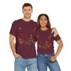 Wildflowers and Red Roses, Graphic T-Shirts for Women, Floral Shirt, Womens Short Sleeve, Ladies Graphic Tees #5033TTS