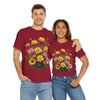 Wildflowers and Pink & Yellow Roses, Graphic T-Shirts for Women, Floral Shirt, Womens Short Sleeve, Ladies Graphic Tees #5141TTS