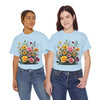 Wildflowers and Pink & Yellow Roses, Graphic T-Shirts for Women, Floral Shirt, Womens Short Sleeve, Ladies Graphic Tees #5150TTS