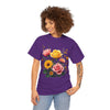 Wildflowers and Pink & Yellow Roses, Graphic T-Shirts for Women, Floral Shirt, Womens Short Sleeve, Ladies Graphic Tees #5146TTS