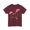 Wildflowers and Pink Roses, Graphic T-Shirts for Women, Floral Shirt, Womens Short Sleeve, Ladies Graphic Tees #5018TTS