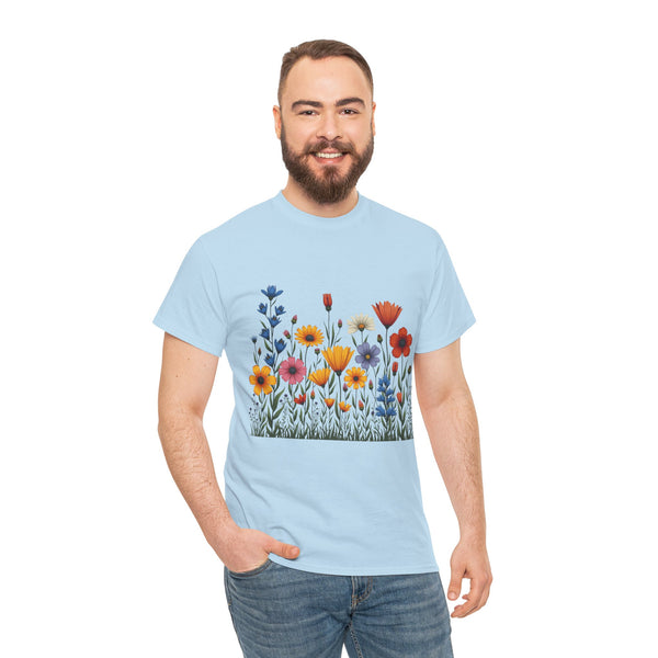 Wildflowers, Graphic T-Shirts for Women, Floral Shirt, Womens Short Sleeve, Ladies Graphic Tees #5116TTS