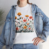 Wildflowers and Yellow Roses, Graphic T-Shirts for Women, Floral Shirt, Womens Short Sleeve, Ladies Graphic Tees #5026TTS