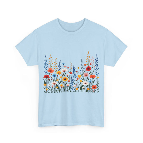 Wildflowers, Graphic T-Shirts for Women, Floral Shirt, Womens Short Sleeve, Ladies Graphic Tees #5107TTS