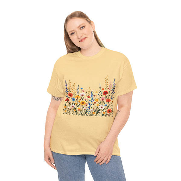 Wildflowers, Graphic T-Shirts for Women, Floral Shirt, Womens Short Sleeve, Ladies Graphic Tees #5107TTS