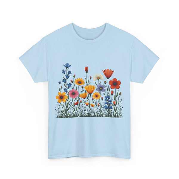 Wildflowers, Graphic T-Shirts for Women, Floral Shirt, Womens Short Sleeve, Ladies Graphic Tees #5116TTS