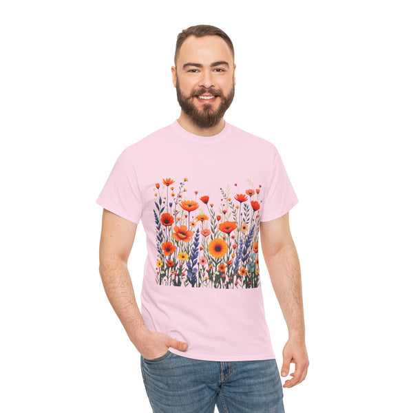 Wildflowers, Graphic T-Shirts for Women, Floral Shirt, Womens Short Sleeve, Ladies Graphic Tees #5105TTS
