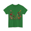 Wildflowers and Red Roses, Graphic T-Shirts for Women, Floral Shirt, Womens Short Sleeve, Ladies Graphic Tees #5033TTS