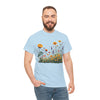 Wildflowers and Yellow Roses, Graphic T-Shirts for Women, Floral Shirt, Womens Short Sleeve, Ladies Graphic Tees #5028TTS