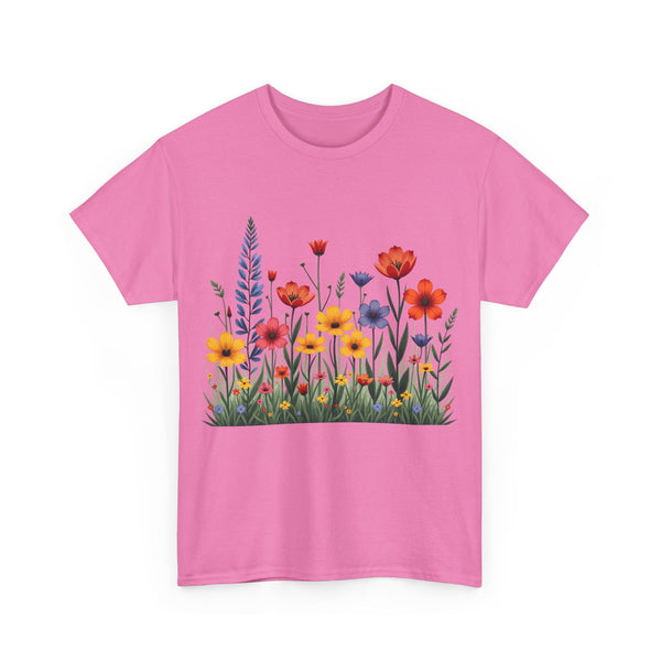 Wildflowers, Graphic T-Shirts for Women, Floral Shirt, Womens Short Sleeve, Ladies Graphic Tees #5117TTS