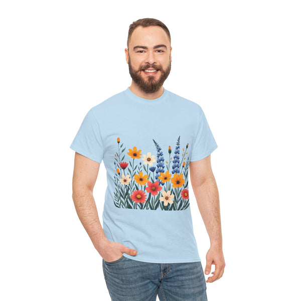 Wildflowers, Graphic T-Shirts for Women, Floral Shirt, Womens Short Sleeve, Ladies Graphic Tees #5111TTS