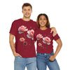 Wildflowers and Pink Roses, Graphic T-Shirts for Women, Floral Shirt, Womens Short Sleeve, Ladies Graphic Tees #5019TTS