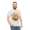 Wildflowers and Yellow Roses, Graphic T-Shirts for Women, Floral Shirt, Womens Short Sleeve, Ladies Graphic Tees #5135TTS