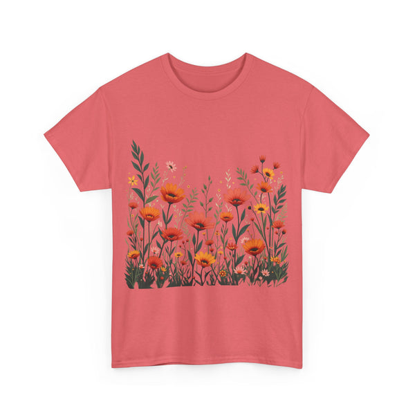 Wildflowers, Graphic T-Shirts for Women, Floral Shirt, Womens Short Sleeve, Ladies Graphic Tees #5102TTS