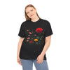 Wildflowers and a Red Rose, Graphic T-Shirts for Women, Floral Shirt, Womens Short Sleeve, Ladies Graphic Tees #5006TTS