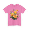 Wildflowers and Yellow Roses, Graphic T-Shirts for Women, Floral Shirt, Womens Short Sleeve, Ladies Graphic Tees #5135TTS