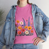 Wildflowers, Graphic T-Shirts for Women, Floral Shirt, Womens Short Sleeve, Ladies Graphic Tees #5111TTS