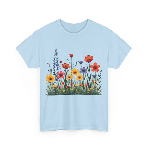 Wildflowers, Graphic T-Shirts for Women, Floral Shirt, Womens Short Sleeve, Ladies Graphic Tees #5117TTS