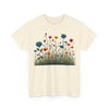 Wildflowers and Blue Roses, Graphic T-Shirts for Women, Floral Shirt, Womens Short Sleeve, Ladies Graphic Tees #5050TTS