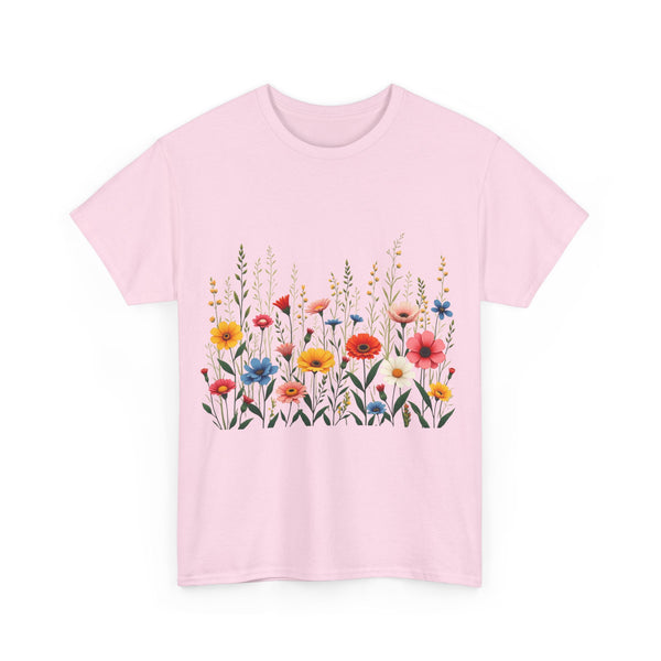 Wildflowers, Graphic T-Shirts for Women, Floral Shirt, Womens Short Sleeve, Ladies Graphic Tees #5113TTS