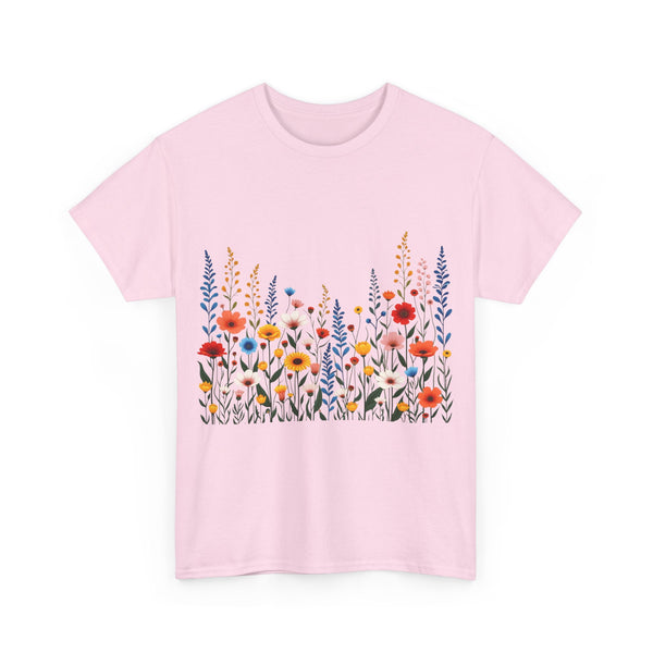 Wildflowers, Graphic T-Shirts for Women, Floral Shirt, Womens Short Sleeve, Ladies Graphic Tees #5107TTS