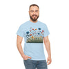 Wildflowers and Blue Roses, Graphic T-Shirts for Women, Floral Shirt, Womens Short Sleeve, Ladies Graphic Tees #5050TTS