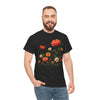 Wildflowers and Orange Roses, Graphic T-Shirts for Women, Floral Shirt, Womens Short Sleeve, Ladies Graphic Tees #5043TTS