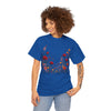 Wildflowers and Red Roses, Graphic T-Shirts for Women, Floral Shirt, Womens Short Sleeve, Ladies Graphic Tees #5033TTS