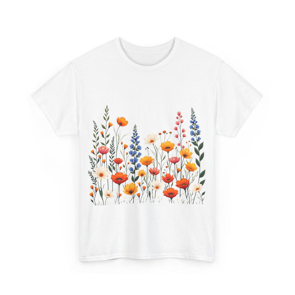 Wildflowers, Graphic T-Shirts for Women, Floral Shirt, Womens Short Sleeve, Ladies Graphic Tees #5110TTS