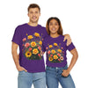 Wildflowers and Pink & Yellow Roses, Graphic T-Shirts for Women, Floral Shirt, Womens Short Sleeve, Ladies Graphic Tees #5141TTS