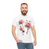 Wildflowers and Pink Roses, Graphic T-Shirts for Women, Floral Shirt, Womens Short Sleeve, Ladies Graphic Tees #5019TTS