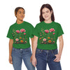 Wildflowers and Pink Roses, Graphic T-Shirts for Women, Floral Shirt, Womens Short Sleeve, Ladies Graphic Tees #5013TTS