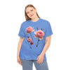 Wildflowers and Pink Roses, Graphic T-Shirts for Women, Floral Shirt, Womens Short Sleeve, Ladies Graphic Tees #5019TTS