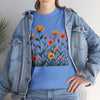 Wildflowers and Yellow Roses, Graphic T-Shirts for Women, Floral Shirt, Womens Short Sleeve, Ladies Graphic Tees #5026TTS