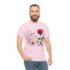 Wildflowers and a Red Rose, Graphic T-Shirts for Women, Floral Shirt, Womens Short Sleeve, Ladies Graphic Tees #5006TTS
