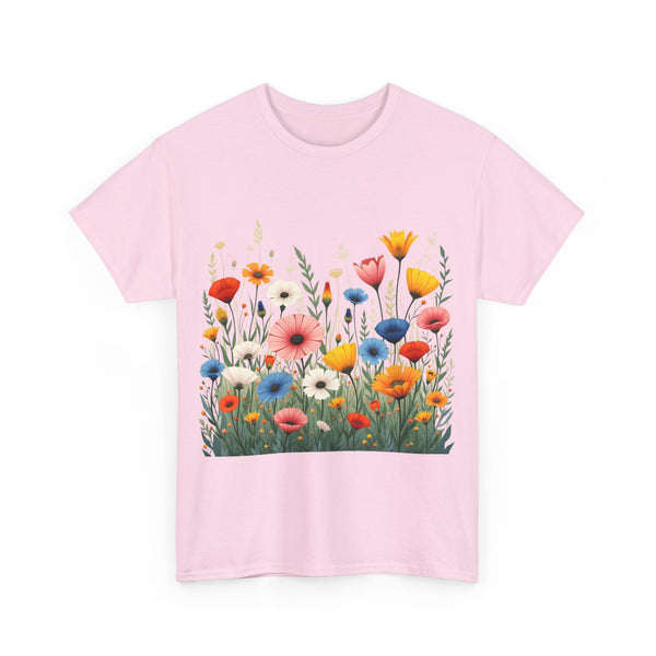 Wildflowers, Graphic T-Shirts for Women, Floral Shirt, Womens Short Sleeve, Ladies Graphic Tees #5108TTS