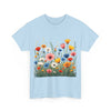 Wildflowers, Graphic T-Shirts for Women, Floral Shirt, Womens Short Sleeve, Ladies Graphic Tees #5108TTS