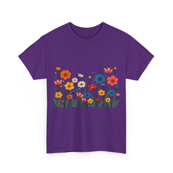 Wildflowers, Graphic T-Shirts for Women, Floral Shirt, Womens Short Sleeve, Ladies Graphic Tees #5112TTS