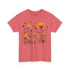Wildflowers and Yellow Roses, Graphic T-Shirts for Women, Floral Shirt, Womens Short Sleeve, Ladies Graphic Tees #5011TTS