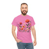 Wildflowers and Orange Roses, Graphic T-Shirts for Women, Floral Shirt, Womens Short Sleeve, Ladies Graphic Tees #5043TTS