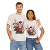 Wildflowers and Red & Pink Roses, Graphic T-Shirts for Women, Floral Shirt, Womens Short Sleeve, Ladies Graphic Tees #5132TTS